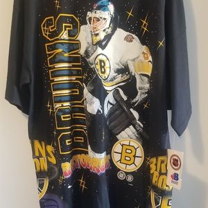 Vtg Aop Boston Bruins tshirt